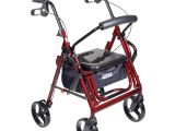 Drive Medical Duet Rollator Transport Chair Combo Drive Medical Duet Transport Wheelchair Rollator Walker Burgundy