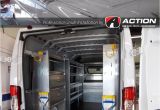 Drop Down Ladder Racks for Vans Promaster Van with Shelving and Double Drop Down Ladder Rack by