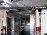 Drop Down Ladder Racks for Vans Promaster Van with Shelving and Double Drop Down Ladder Rack by