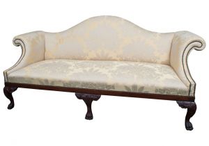 Early American Wingback sofas Large Georgian Style Chippendale Camelback sofa England or Ireland