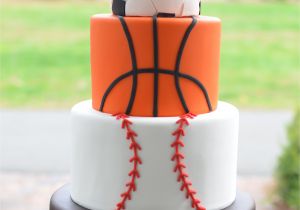 Edible Baseball Cake Decorations All Star Sports themed Birthday Cake but A Dream Custom Cakes