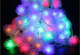 Electric Fairy Lights 10m 100pcs Ball Led String Fairy Light Garland Furry Snow Ball