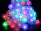 Electric Fairy Lights 10m 100pcs Ball Led String Fairy Light Garland Furry Snow Ball
