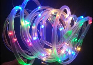 Electric Fairy Lights Yiyang Outdoor solar Led String Lights Outdoor solar Rope Tube Led