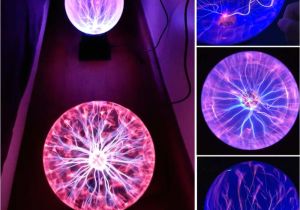 Electro Plasma Lava Lamp Sphere Lightning Lamp Light Party Black Base Glass Plasma Ball
