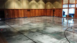 Elite Crete Garage Floors Elite Crete Reflector Epoxy Basketball Court Gets Custom Epoxy