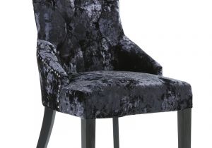 Elizabeth Velvet Accent Chair Elizabeth Prime Product Crushed Black Velvet Knocker Back