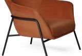 Elizabeth Velvet Accent Chair Modern Accent Chair orange Velvet Black Frame
