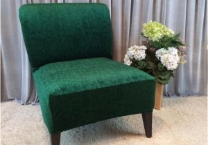 Emerald Green Velvet Accent Chair Emerald Green Embossed Velvet Slipcover Chair Cover for
