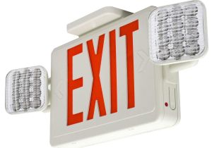 Emergency Egress Lighting Lfi Lights Hardwired Red Led Combo Exit Sign Emergency Light