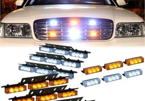 Emergency Vehicle Interior Light Bars Amazon Com Dt Motoa Amber White 54x Led Emergency Vehicle Deck Dash
