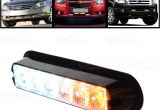 Emergency Vehicle Interior Light Bars White Amber 6 Led Warning Beacon Emergency Car Truck Strobe Flash