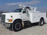 Enclosed Service Body Ladder Rack 1995 ford F800 Service Truck with Crane Item Dc7358 sold