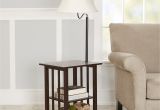 End Table with attached Lamp and Magazine Rack Better Homes Gardens 3 Rack End Table Floor Lamp Espresso Finish
