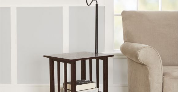 End Table with attached Lamp and Magazine Rack Better Homes Gardens 3 Rack End Table Floor Lamp Espresso Finish