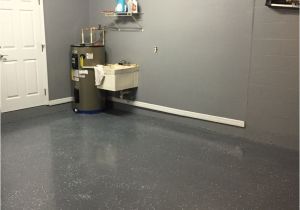 Epoxy Concrete Floor Anchors Gray Painted Walls with Charcoal Epoxy Speckled Floor Garage