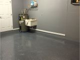 Epoxy Flooring for Food Truck Gray Painted Walls with Charcoal Epoxy Speckled Floor Garage