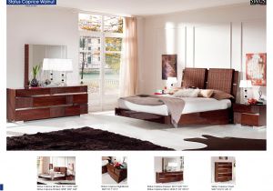 Esf wholesale Furniture Status Caprice Bedroom Walnut Modern Bedrooms Bedroom Furniture