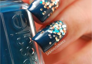 Essie Light Blue Navy with Glitter Using Opi the Living Daylights Essie Go