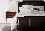 Ethan Allen Elements Bedroom Collection A Scrolled Headboard and Footboard and Posts Adorned with Bamboo