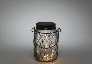 Everlasting Glow Led Light Strings Everlasting Glow 3 5 In X 5 5 In Black Wire Led Lighted Mason Jar