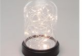 Everlasting Glow Led Light Strings Everlasting Glow 5 5 In X 8 In Clear Glass Cloche with Micro Led