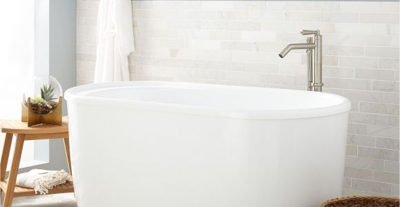 Extra Deep 5 Foot Bathtub 55" Vada Acrylic soaking Tub Bathroom