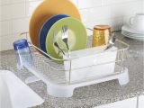 Extra Large Metal Wire Dish Rack with Drainboard Amazon Com Mdesign Large Kitchen Countertop Sink Dish Drying Rack