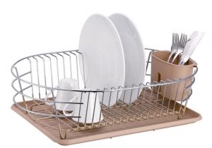 Extra Large Metal Wire Dish Rack with Drainboard Shop Extra Large Metal Wire Dish Rack with Drain Board On Sale