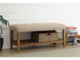 Extra Long Storage Bench Acme Furniture Charla Beige and Oak Storage Bench 96682 the Home Depot