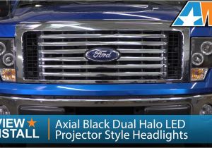 F150 Halo Lights 2009 2014 ford F 150 Axial Black Dual Halo Led Projector Style
