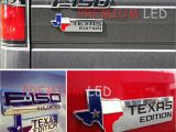 F250 Light Up Emblems 1 Chrome Finish 3d Texas Edition Emblem Badges for ford F 150 F 250