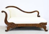 Fainting Chairs Antique 19th Century Empire Meridienne or Recamier In Carved Mahogany with