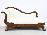 Fainting Chairs Antique 19th Century Empire Meridienne or Recamier In Carved Mahogany with