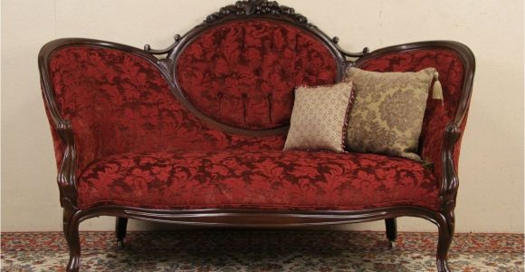 Fainting Chairs Antique Victorian 1870 Antique Loveseat Carved Fruit Crest Pinterest