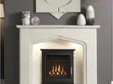 Fake Fire Light for Fireplace 52 Aurelia Surround In Manila Micro Marble with Smartsense Lights