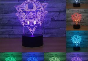 Fancy Light Switches 2018 3d Led Color Night Ligh Changing Lamp Punisher Skull Multi