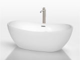 Faucets for Freestanding Bathtubs 65" Freestanding Bathtub In White with Floor Mounted Faucet