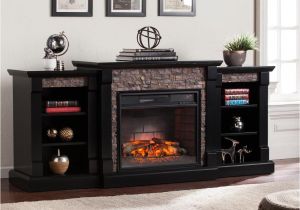 Faux Fireplace for Sale Nassau 71 75 In W Infrared Faux Stone Electric Fireplace with