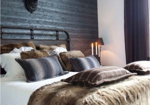 Faux Fur Rug Big W A Rustic Male Bedroom Makes A Class Act Design Statement In A Loft
