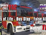 Firefighter Emergency Lights Emergency Call 112 Notruf 112 Jaws Of Life Bus Stop False