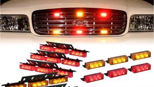 Firefighter Interior Light Bars Amazon Com Dt Motoa Amber Red 54x Led Security Service Vehicle Dash