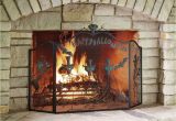 Fireplace Accessories Stores Near Me the Halloween Fireplace Screen Hammacher Schlemmer Mid Summer