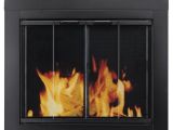 Fireplace Insulation Cover Lowes Shop Pleasant Hearth ascot Black Small Bi Fold Fireplace Doors with