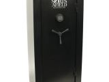 Fireproof Floor Safe Sports Afield 30 Gun Fire Rated E Lock Gun Safe Black Textured