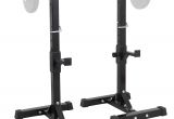 Fitness Gear Pro Olympic Bench Amazon Com F2c Pair Of Adjustable 41 66 Sturdy Steel Squat Rack
