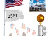 Flag Pole Lights solar Powered Amazon Com Koval Inc 25 Ft Aluminum Telescoping Flagpole Kit with