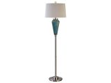 Flambeau Lamps Uttermost David Frisch Almanzora Blue Glass Floor Lamp Ut28101