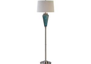 Flambeau Lamps Uttermost David Frisch Almanzora Blue Glass Floor Lamp Ut28101