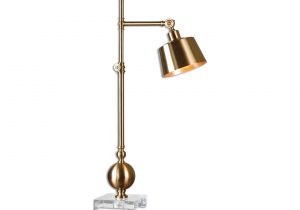 Flambeau Lamps Uttermost Laton Brushed Brass Task Desk Lamp Ut299821